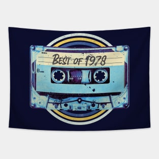 Retro Best of 1978 Mixtape Audio Cassette Tape // Funny Vintage 1978 Birthday Tapestry