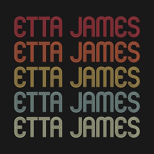 Retro Etta Wordmark Repeat - Vintage Style T-Shirt