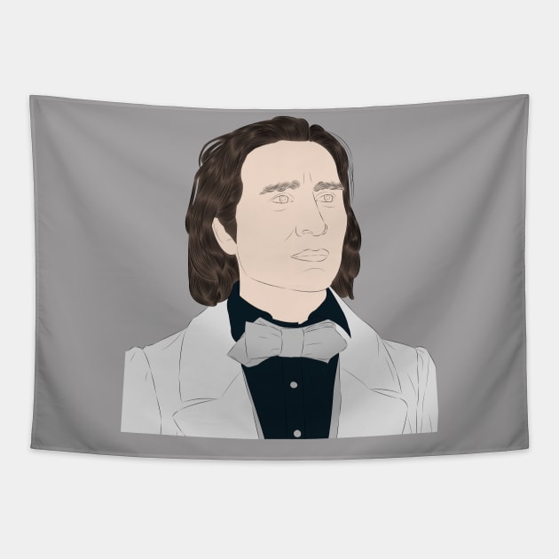 Franz Liszt - Portrait Tapestry by LiLian-Kaff