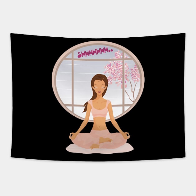 relaxing yoga condition Tapestry by MestArtwork