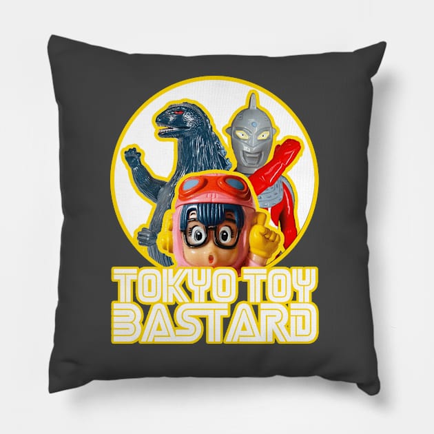 TOKYO TOY RETRO TRIO LOGO Pillow by TOKYO TOY BASTARD TEE BODEGA