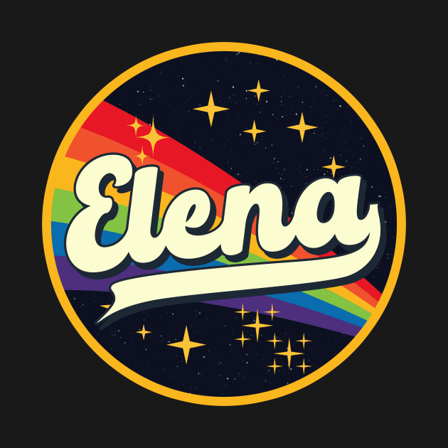 Elena // Rainbow In Space Vintage Style by LMW Art