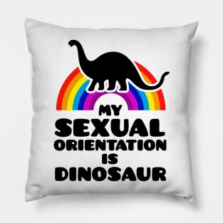 My Sexual Orientation Is Dinosaur Pillow