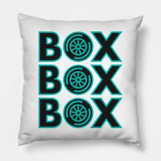 Box Box Box Silver Arrows V2 F1 Tyre Design Pillow