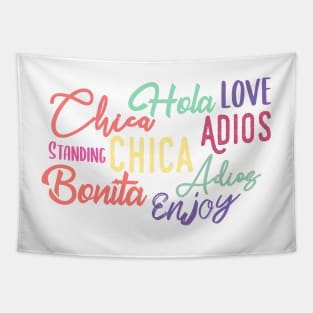 Quotes cute pattern motivation spanish Tapestry