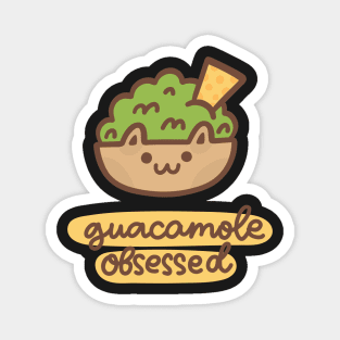 Guacamole obsessed. Funny cat Magnet