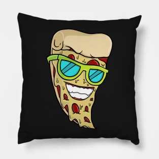 Cool Pizza With Sunglasses design Pillow