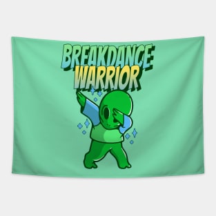 Alien Dab Attack: Breakdance Warrior Tapestry