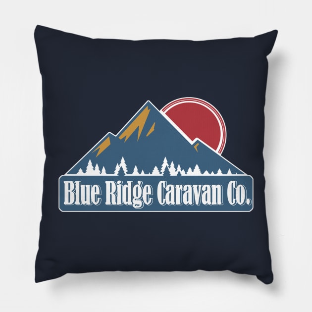 Blue Ridge Caravan Co. Pillow by AngryMongoAff