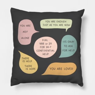 Mental Health Awareness Suicide Prevention Quotes and Sayings Pillow