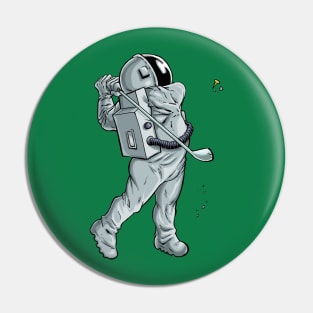 Golfing Astronaut Pin