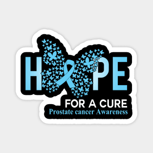 Hope For A Cure Butterfly Gift Prostate cancer 2 Magnet