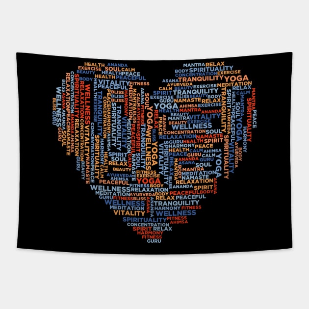 Pilates love, heart Tapestry by TheDesigNook