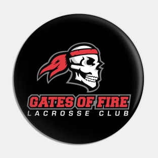 Gates Of Fire Lacrosse Club Red Logo Pin