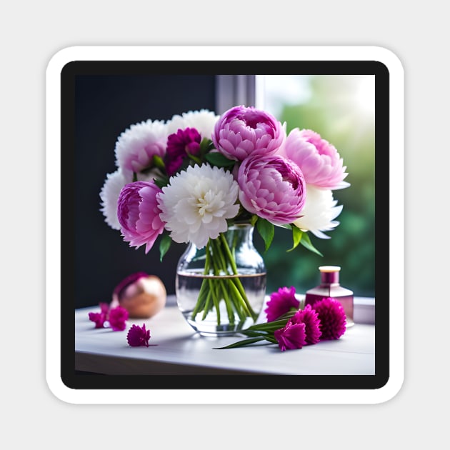 Peonies Magnet by thali6