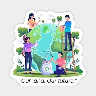 World Environment Day Theme "Our land. Our future." Magnet