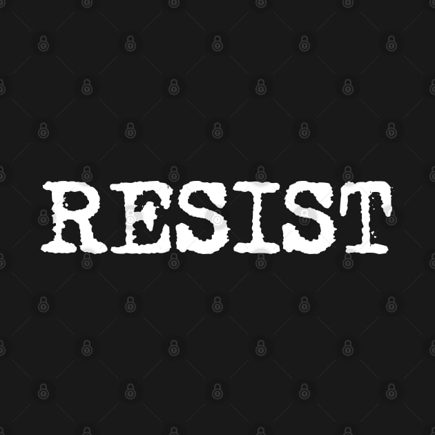 RESIST - White retro typewriter font by VegShop