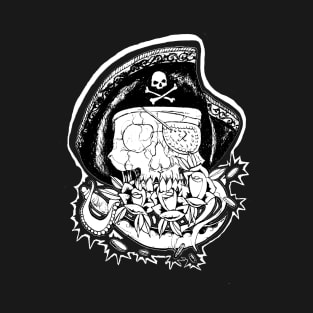 Skeleton Tattoo Alt Pirate T-Shirt
