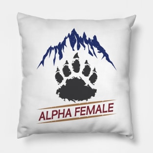 Bear Paw Alpha Female Bear Feminism Strong Woman Pillow