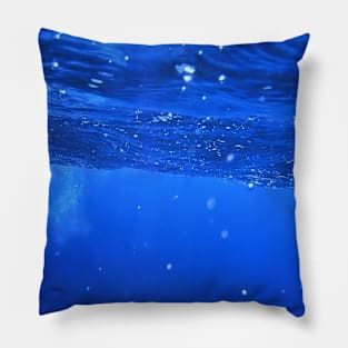 Underwater, undersea, Deep Blue Ocean Photo Pillow