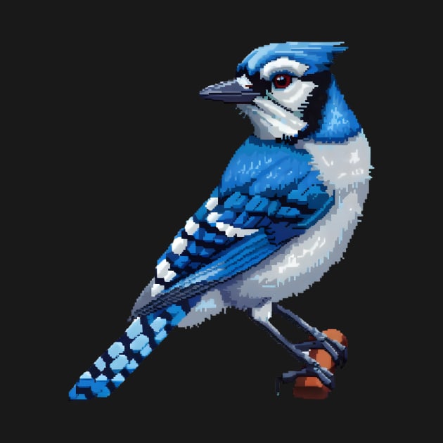 16-Bit Blue Jay by Animal Sphere