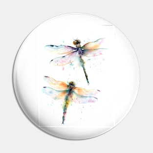 Two Dragonflies Pin