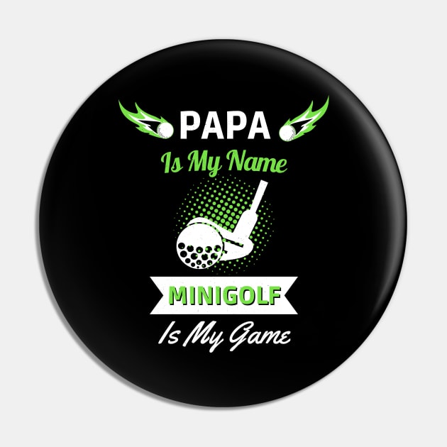 Mini Golf Papa Golfers Golf Player Fun Pin by Foxxy Merch