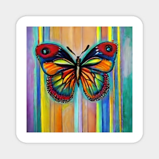 Power of colored  butterfly Magnet