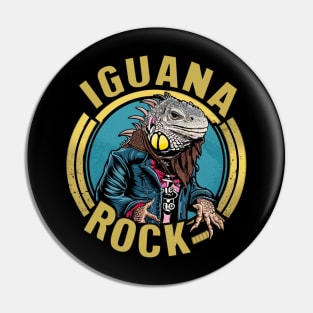 Lizard Rockstar - Iguana Rock Pin