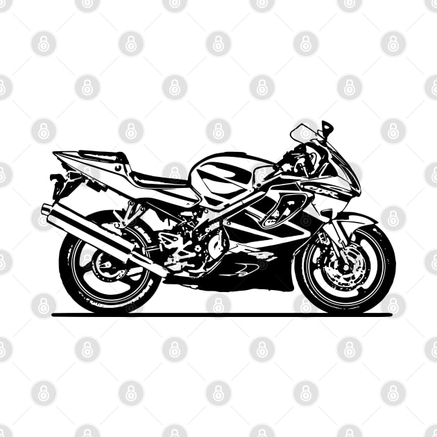 CBR 600 F4i Motorcycle Sketch Art by DemangDesign