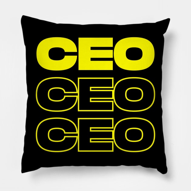 CEO Hustle Investor Small Business Owner Entrepreneur Pillow by BangsaenTH