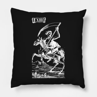 Death Tarot Card T Shirt Pillow