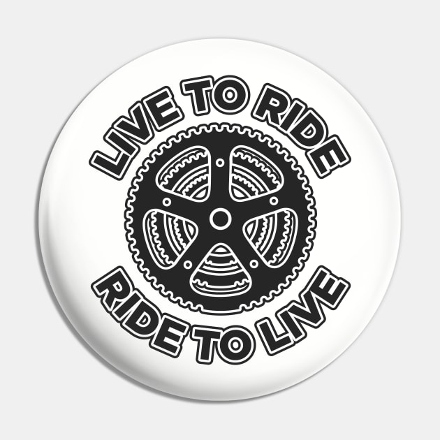 Live To ride, Ride to live bicycle art with chainrings Pin by Drumsartco