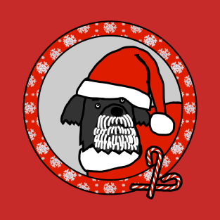 Christmas Portrait of Santa Fergus the Dog T-Shirt