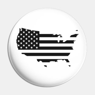 USA Flag - Black Pin