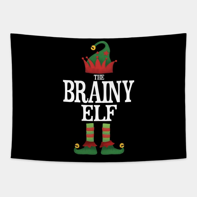 Brainy Elf Matching Family Group Christmas Party Pajamas Tapestry by uglygiftideas