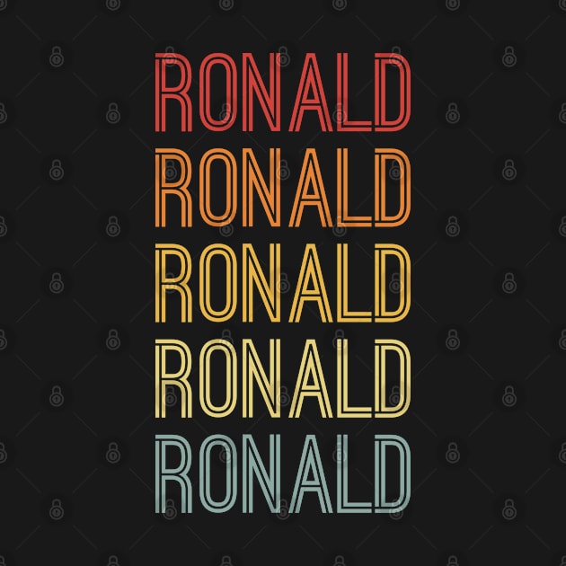 Ronald Name Vintage Retro Gift For Ronald by CoolDesignsDz