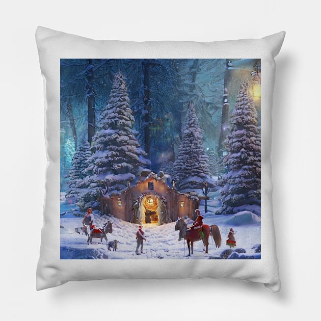 Christmas card 12 Pillow by bogfl