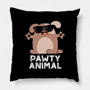 Pawty Animal Cute Party Dog Pun Pillow