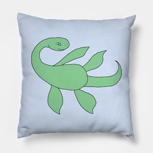 Dino Nessie - Green Pillow