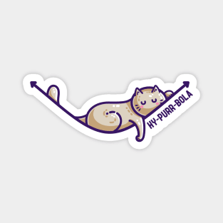 Hy-purr-bola Hyperbola Maths Cat Pun Magnet