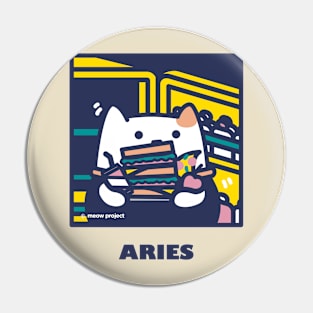 Quarantine Cat Zodiac Signs: Aries cat Pin