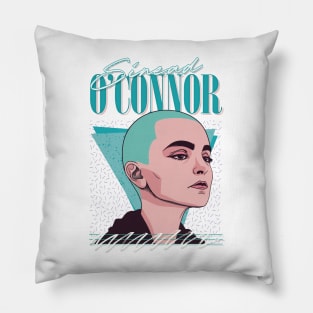 Sinead O'Connor / Retro Style Aesthetic Design Pillow