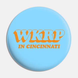 WKRP in Cincinnati Vintage Orange v2 Pin