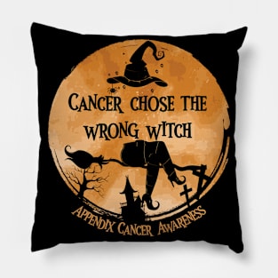 Cancer Chose The Wrong Witch Appendix Pillow