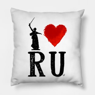 I Heart Russia black by Tai's Tees Pillow