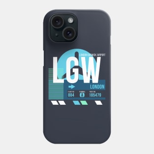 London Gatwick (LGW) Airport // Sunset Baggage Tag Phone Case