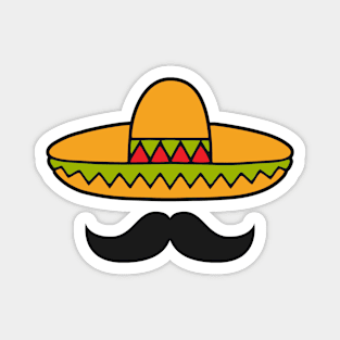 Cinco de Mayo Sombrero and Mustache Magnet