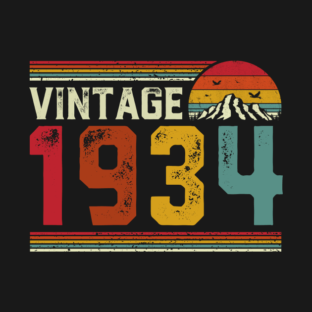 Vintage 1934 Birthday Gift Retro Style by Foatui