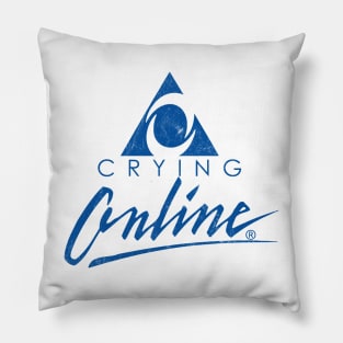 Crying Online /// 90s Meme Design Pillow